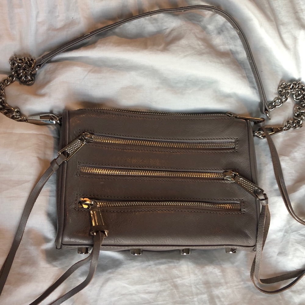 Rebecca Minkoff Mini 5-Zip Leather Crossbody Bag